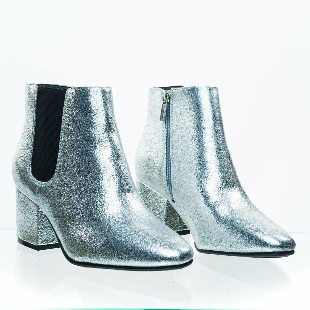 Bamboo Upscale04 Chunky Block Heel Chelsea Ankle Bootie W Side Elastic, F-Suede Lining New