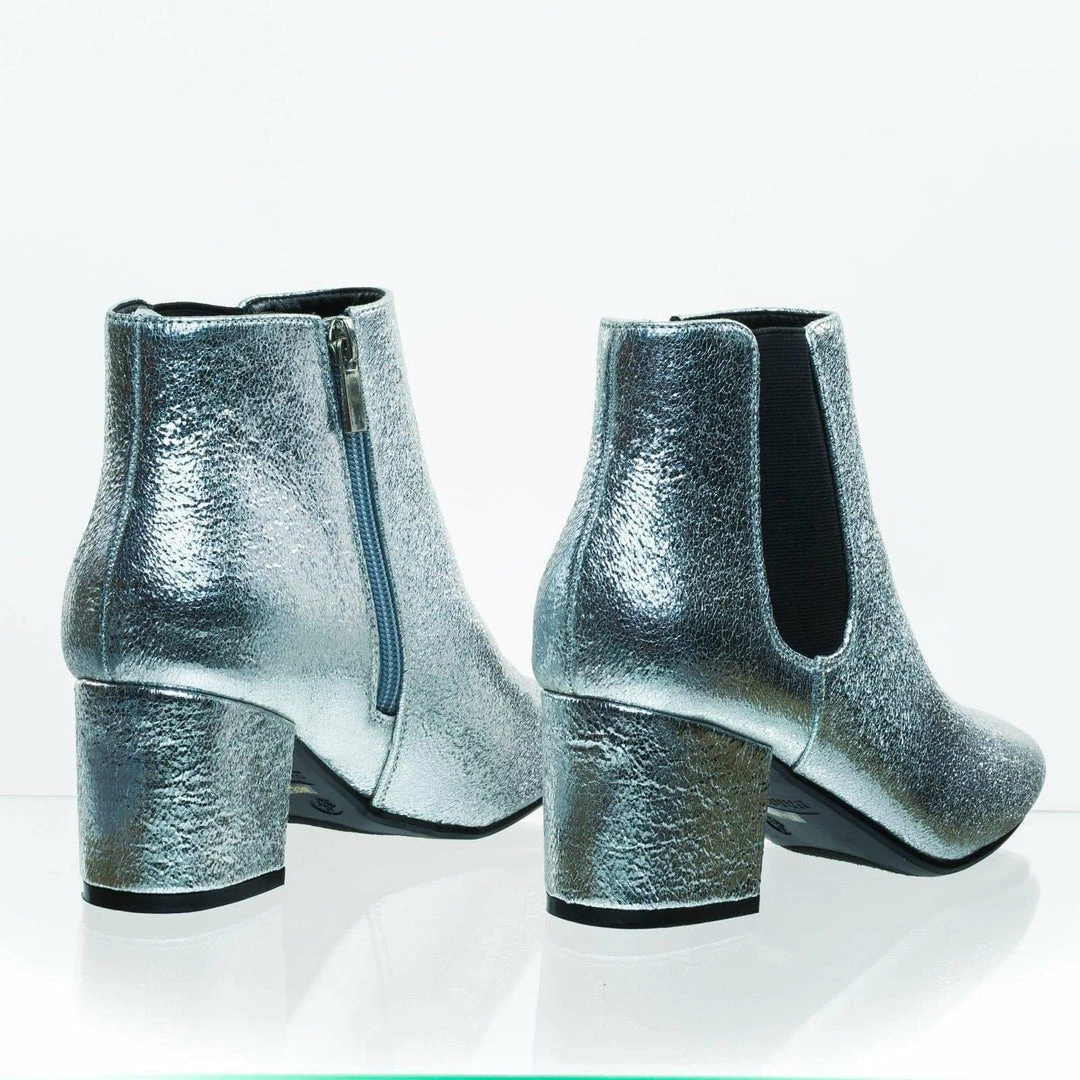 Bamboo Upscale04 Chunky Block Heel Chelsea Ankle Bootie W Side Elastic, F-Suede Lining New