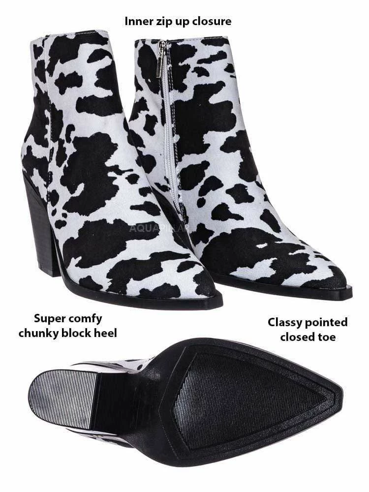 Bamboo Upstream03 Classic Block Heel Bootie New