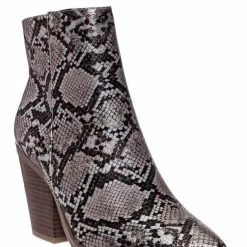 Bamboo Upstream03 Classic Block Heel Bootie New