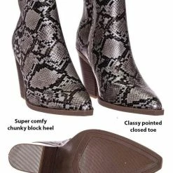 Bamboo Upstream03 Classic Block Heel Bootie New