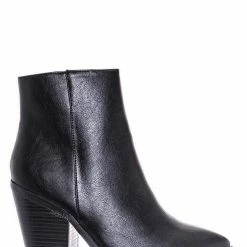 Bamboo Upstream03 Classic Block Heel Bootie New