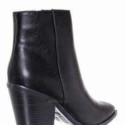 Bamboo Upstream03 Classic Block Heel Bootie New