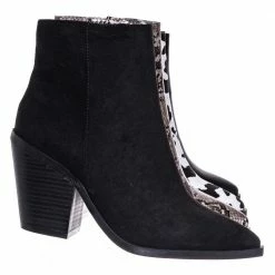 Bamboo Upstream03 Classic Block Heel Bootie New