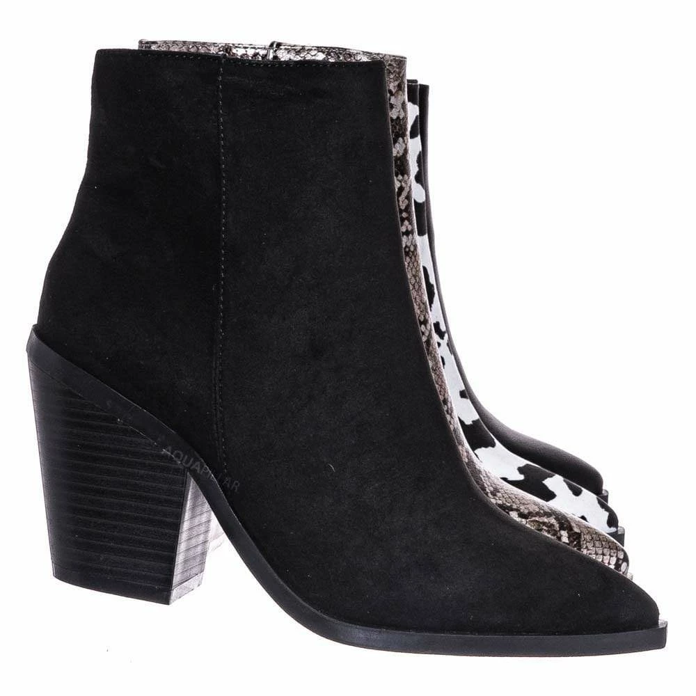 Bamboo Upstream03 Classic Block Heel Bootie New