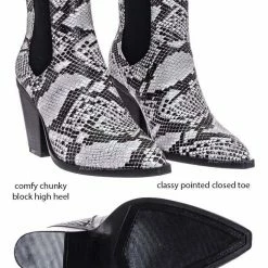 Bamboo New Upstream07 High Block Heel Chelsea Boots