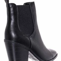 Bamboo New Upstream07 High Block Heel Chelsea Boots