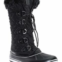 Bamboo Value18 Faux Fur Duck Tall Boots - Quilted & Tweed Snow Rain Shoe New