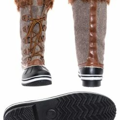 Bamboo Value18 Faux Fur Duck Tall Boots - Quilted & Tweed Snow Rain Shoe New