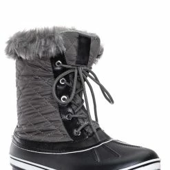 Bamboo Value6 Faux Fur Duck Boots - Quilted & Tweed Snow Rain Shoe