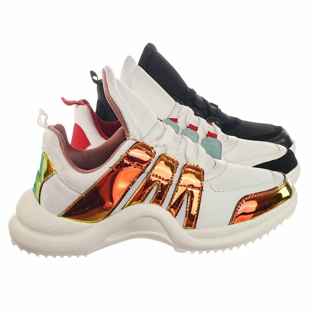 Bamboo New Vicky01 Lightweight Oversized Tongue W Sharktooth Grip Sole Sneaker