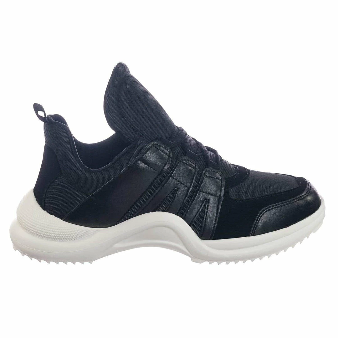 Bamboo New Vicky01 Lightweight Oversized Tongue W Sharktooth Grip Sole Sneaker