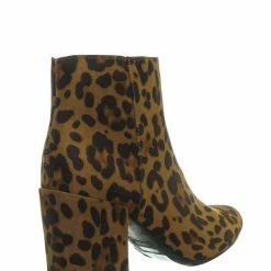 Bamboo New Vitality04 Ankle High Dress Booties - Women Chunky Heel W Side Zipper Ankle Boot