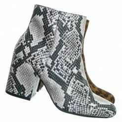 Bamboo New Vitality04 Ankle High Dress Booties - Women Chunky Heel W Side Zipper Ankle Boot