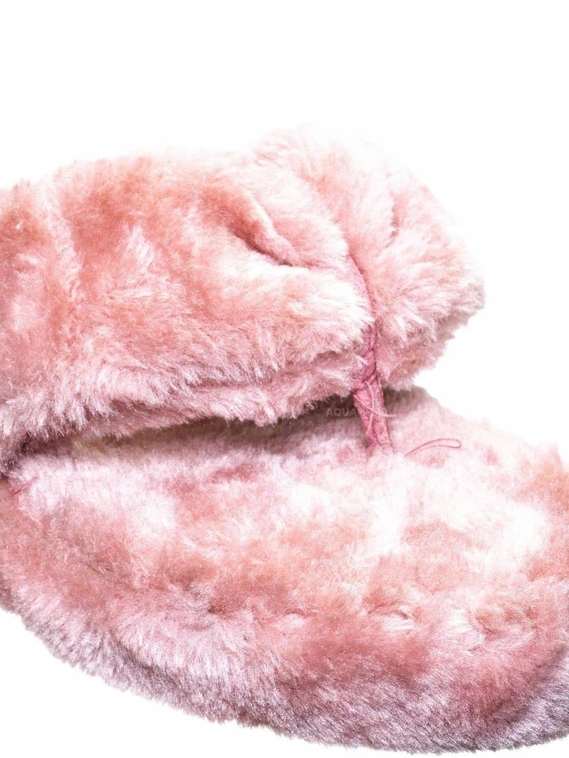 Bamboo New Warmness05 Fluffy Faux Rabbit Fur Sandal - Flatform Thong Flip Flop Slipper