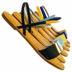 Bamboo New Waterfront24 Summer Multi Strap Slingback Sandals - Womens Open Toe Elastic Shoe