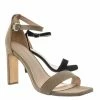 Bamboo New Witcher03 Barely There Thin Block Heel Sandal - Womens Open Toe Dress Shoe