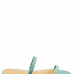 Bamboo New Zest50 Summer Double Strap Slides - Womens Casual Open Toe Slip On Shoes
