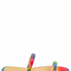 Bamboo New Zest50 Summer Double Strap Slides - Womens Casual Open Toe Slip On Shoes