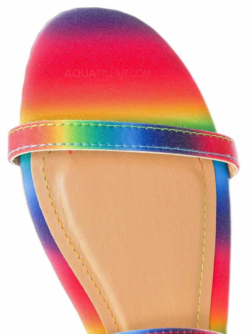 Bamboo New Zest50 Summer Double Strap Slides - Womens Casual Open Toe Slip On Shoes