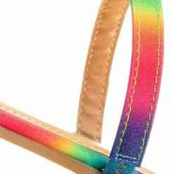 Bamboo New Zest50 Summer Double Strap Slides - Womens Casual Open Toe Slip On Shoes