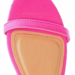 Bamboo New Zest50 Summer Double Strap Slides - Womens Casual Open Toe Slip On Shoes
