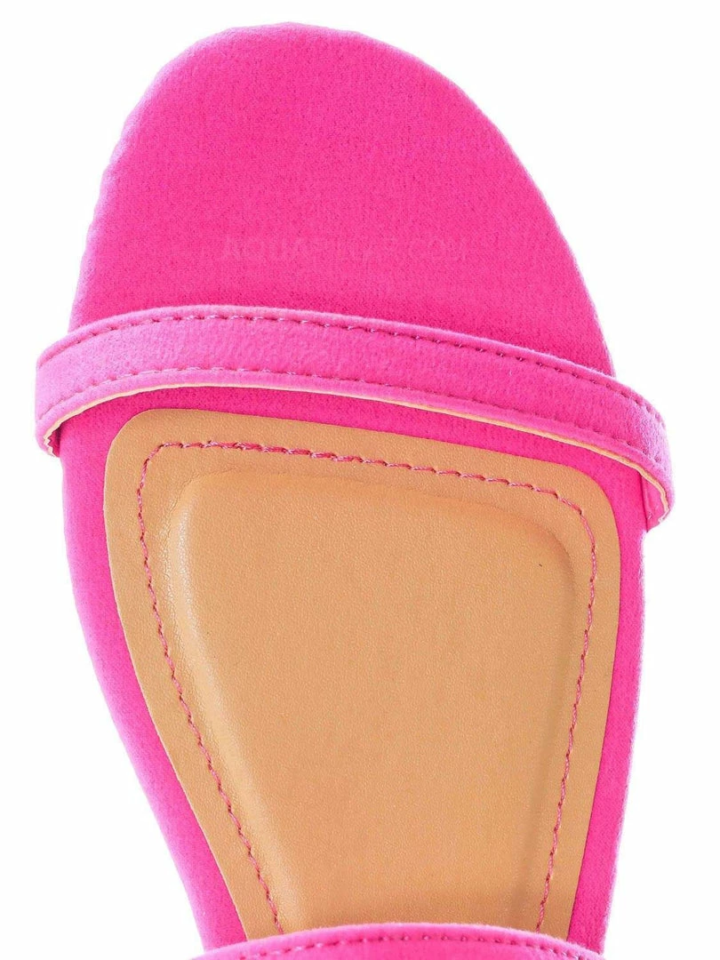 Bamboo New Zest50 Summer Double Strap Slides - Womens Casual Open Toe Slip On Shoes