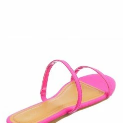 Bamboo New Zest50 Summer Double Strap Slides - Womens Casual Open Toe Slip On Shoes