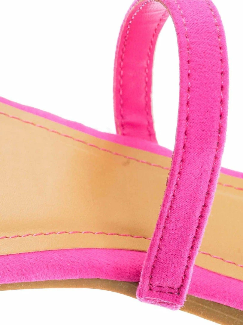 Bamboo New Zest50 Summer Double Strap Slides - Womens Casual Open Toe Slip On Shoes