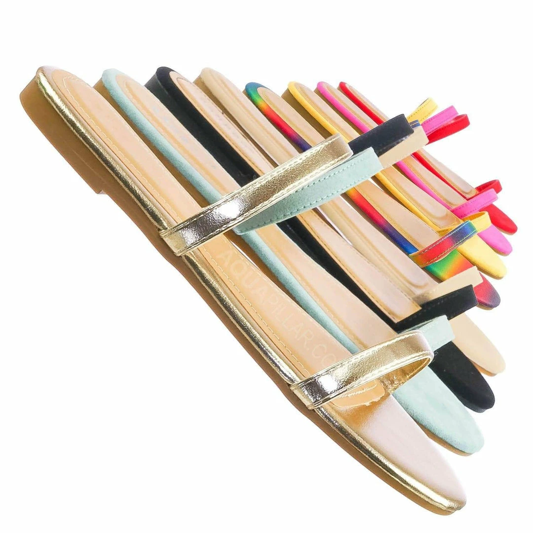 Bamboo New Zest50 Summer Double Strap Slides - Womens Casual Open Toe Slip On Shoes