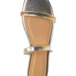 Bamboo New Zest50 Summer Double Strap Slides - Womens Casual Open Toe Slip On Shoes