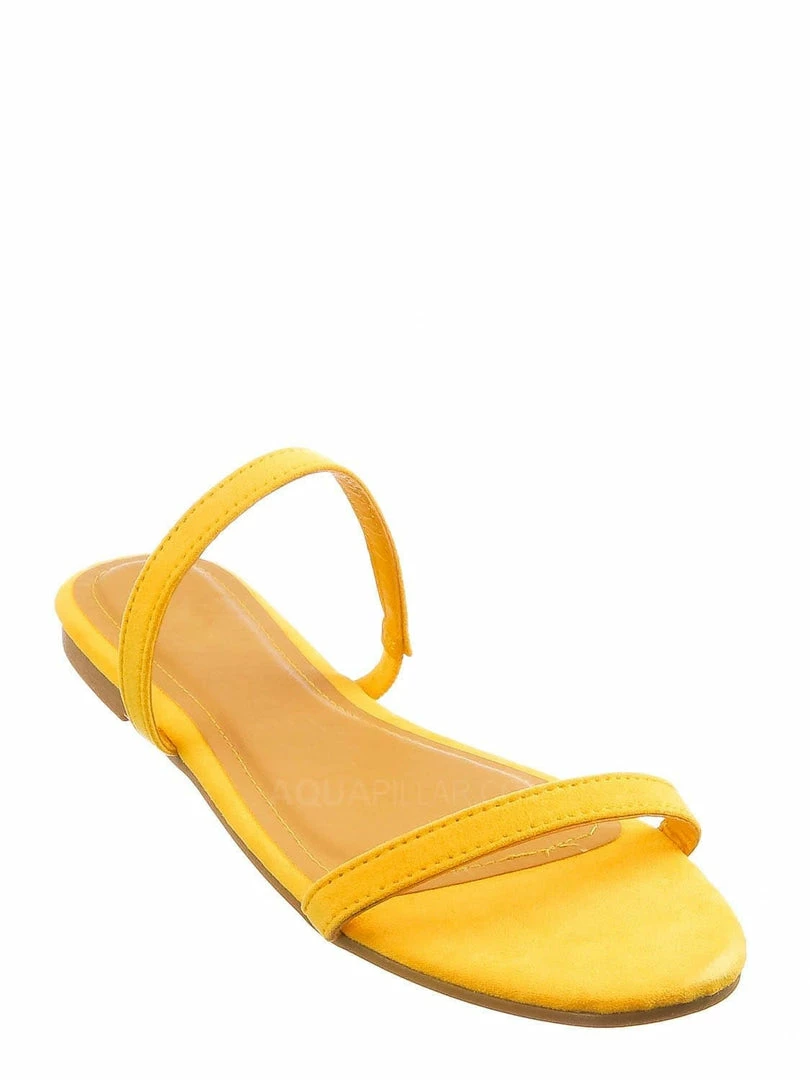 Bamboo New Zest50 Summer Double Strap Slides - Womens Casual Open Toe Slip On Shoes