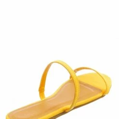 Bamboo New Zest50 Summer Double Strap Slides - Womens Casual Open Toe Slip On Shoes
