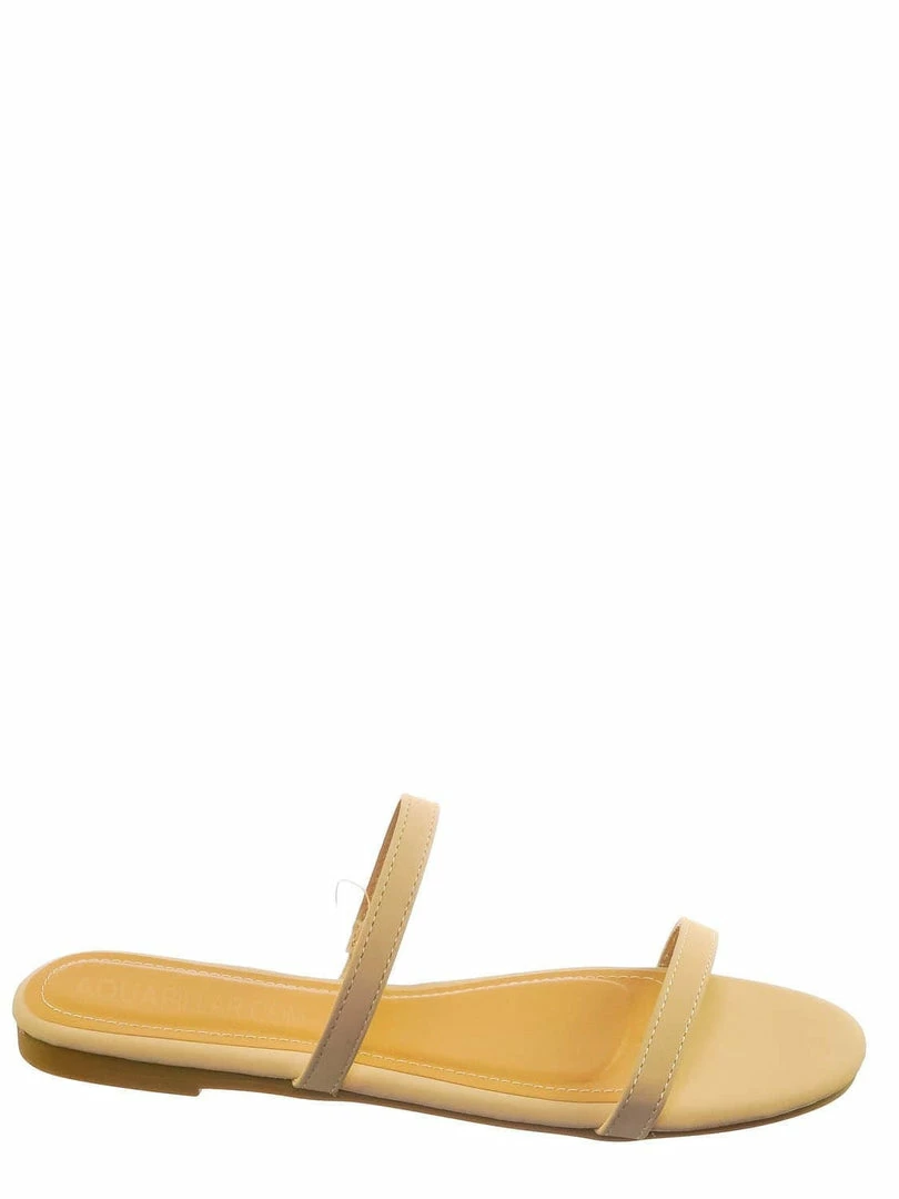 Bamboo New Zest50 Summer Double Strap Slides - Womens Casual Open Toe Slip On Shoes
