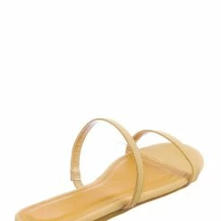 Bamboo New Zest50 Summer Double Strap Slides - Womens Casual Open Toe Slip On Shoes