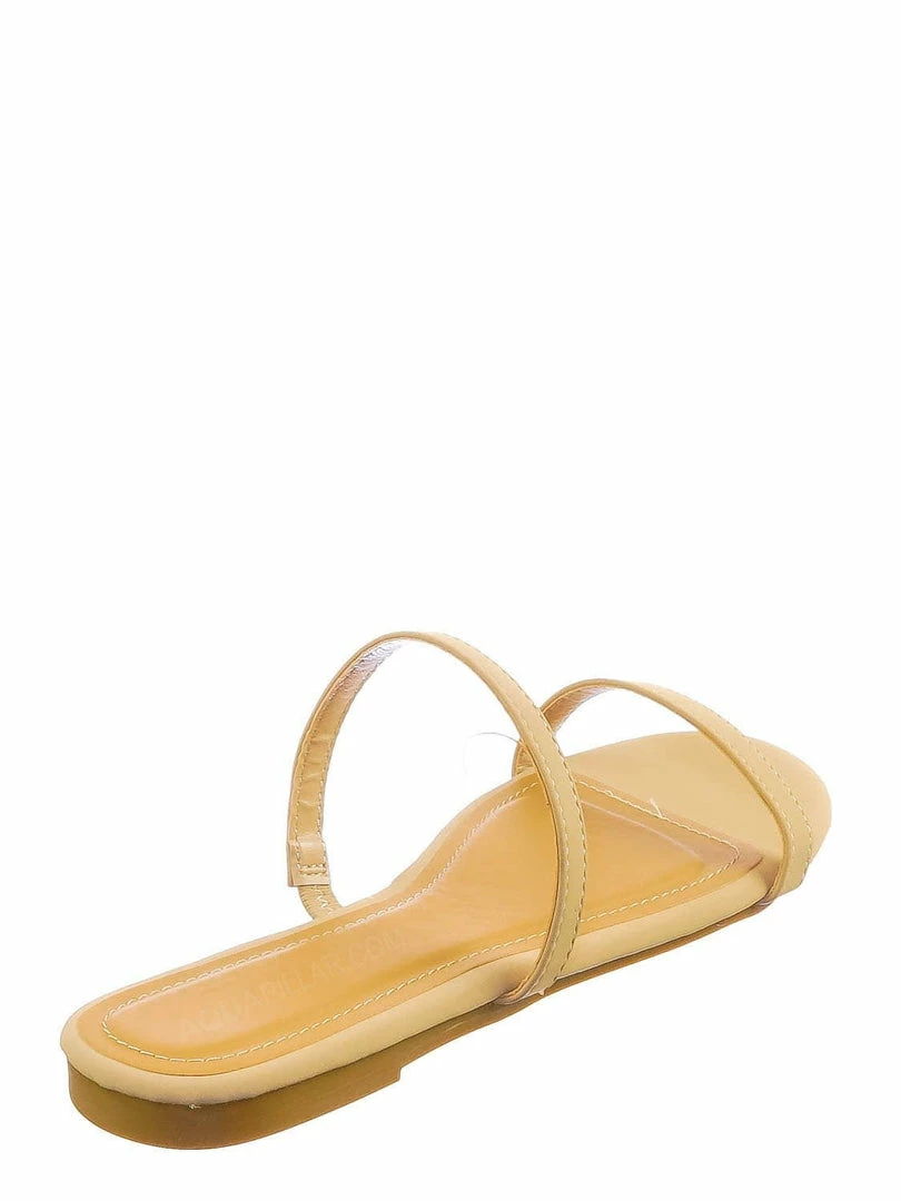 Bamboo New Zest50 Summer Double Strap Slides - Womens Casual Open Toe Slip On Shoes