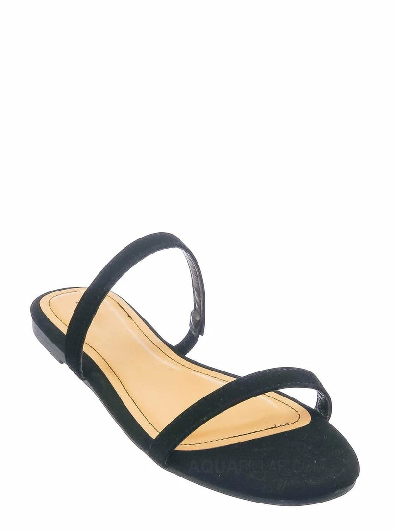 Bamboo New Zest50 Summer Double Strap Slides - Womens Casual Open Toe Slip On Shoes