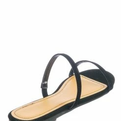 Bamboo New Zest50 Summer Double Strap Slides - Womens Casual Open Toe Slip On Shoes