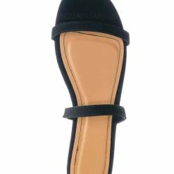 Bamboo New Zest50 Summer Double Strap Slides - Womens Casual Open Toe Slip On Shoes