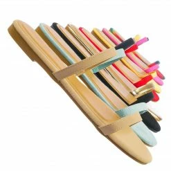 Bamboo New Zest50 Summer Double Strap Slides - Womens Casual Open Toe Slip On Shoes