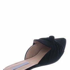 Forever Link Mules11 Knotted Pointed Toe Slides - Women's Slide In Close Toe Slipper New