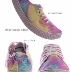 La Shailah Continue10 Thick Rubber Sole Sneaker -Unisex Lace Up Plain Loafer W Raw Trimming New