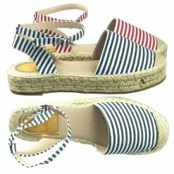 Bella Luna Kimber Comfortable Espadrille Flatform Rope Jute Wrap W Close Toe Ankle Strap New