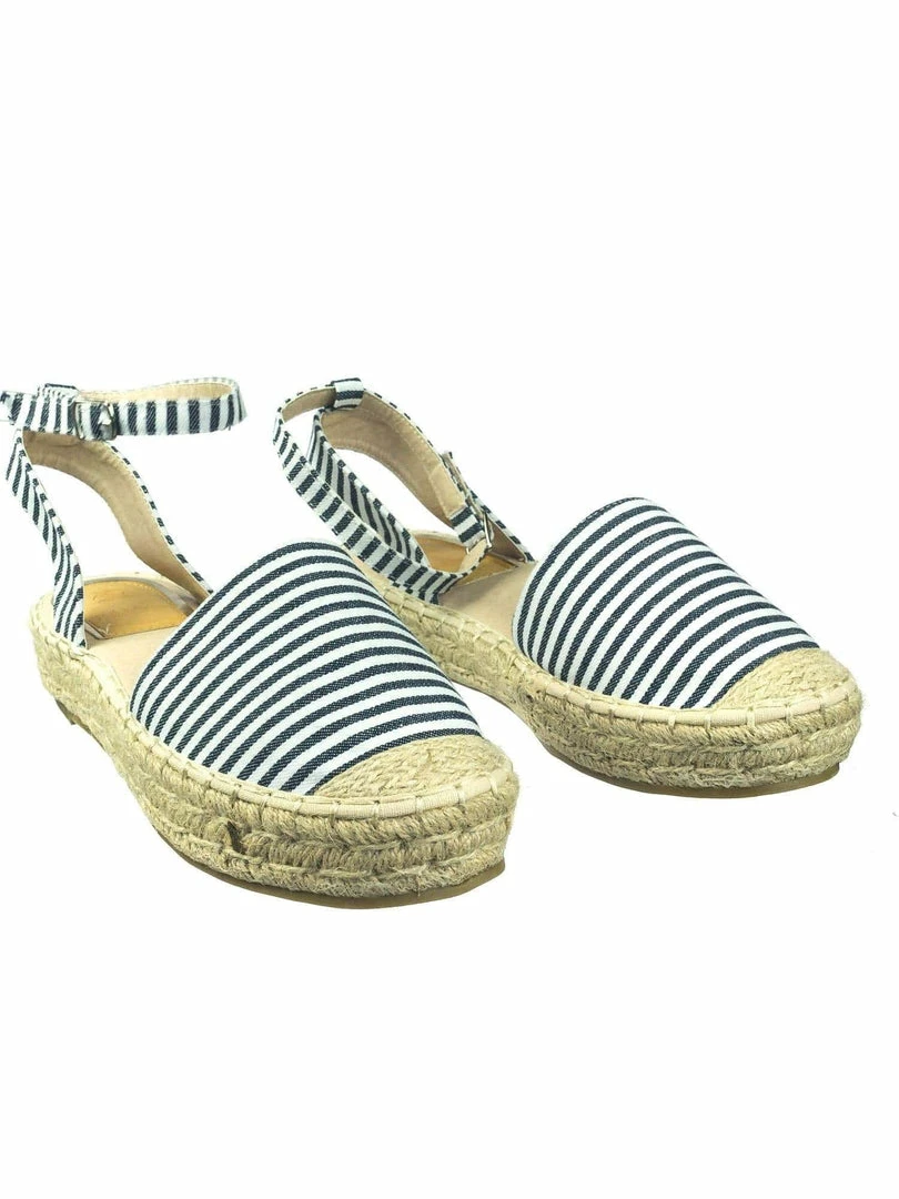Bella Luna Kimber Comfortable Espadrille Flatform Rope Jute Wrap W Close Toe Ankle Strap New