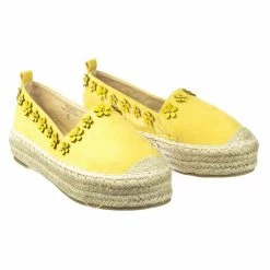 Bella Luna New Melanie8 Light Weight Espadrille Jute Flat Flatform Platform W Daisy Flower