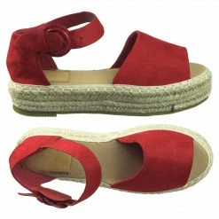 Bella Luna New Moira10 Comfortable Espadrille Flatform Rope Jute Wrap W Close Toe Ankle Strap