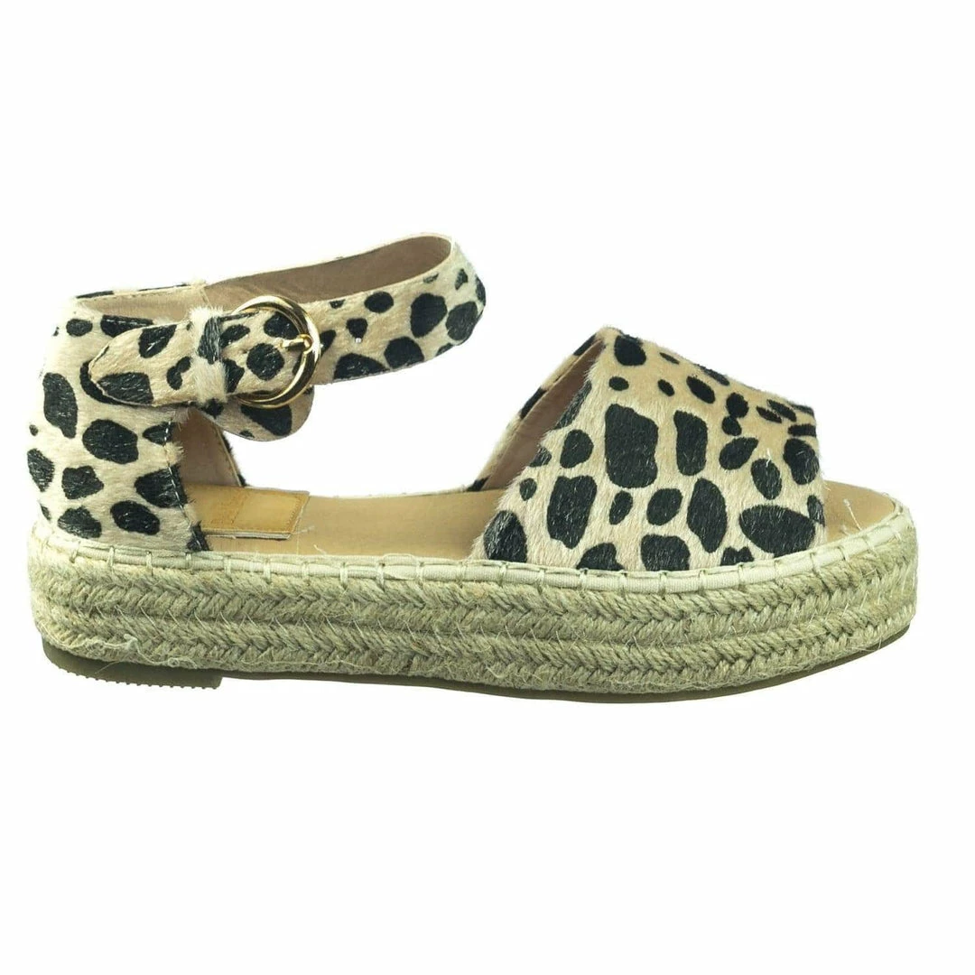Bella Luna New Moira10 Comfortable Espadrille Flatform Rope Jute Wrap W Close Toe Ankle Strap