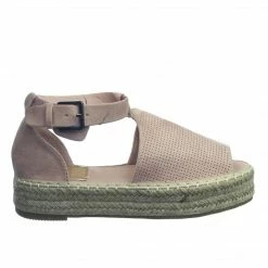 Bella Luna New Moira40 Espadrille Jute Rope Wrap Platform Flatform Perforated Sandal