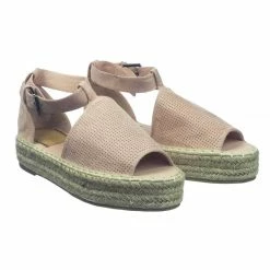 Bella Luna New Moira40 Espadrille Jute Rope Wrap Platform Flatform Perforated Sandal