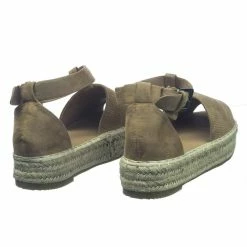 Bella Luna New Moira40 Espadrille Jute Rope Wrap Platform Flatform Perforated Sandal